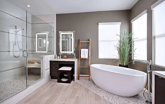 Bathroom renovation service offering modern upgrades, custom designs, quality fixtures, and luxurious finishing touches.